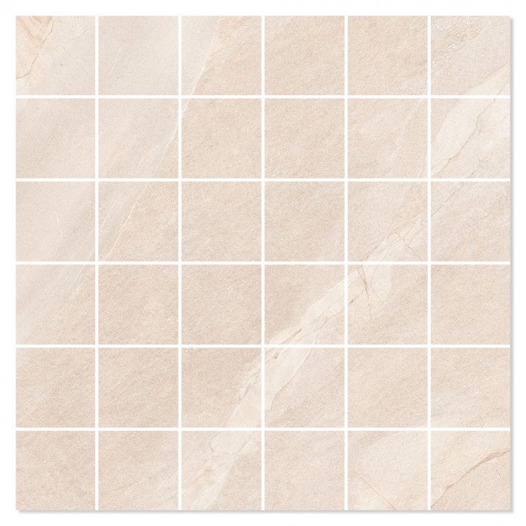 Mosaik Klinker Duostone Beige Mat 30x30 (5x5) cm-0